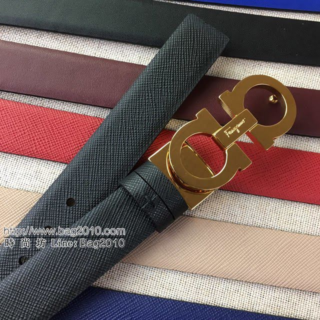 菲拉格慕女士皮帶 Ferragamo雙面牛皮經典純銅五金腰帶  jjp1652